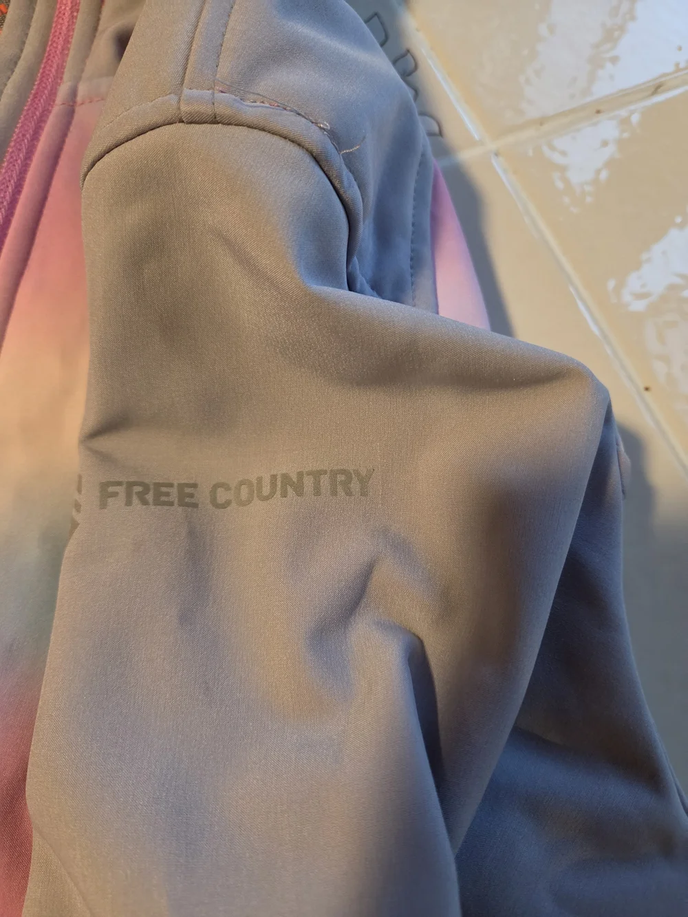 Free Country Pastel Rainbow Hooded Utility Jacket - Pink, Blue, Purple